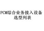 PCM綜合業(yè)務接入設(shè)備選型列表